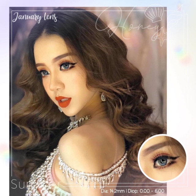 Lens Honey Gray ( có độ cận) 14.2mm