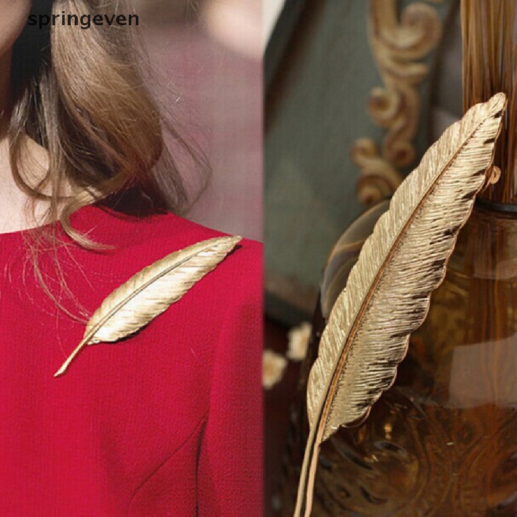 Trâm Cài Hình Chiếc Lá Bằng Hợp Kim Có Đính Đá Kiểu Dáng Vintage Cho Nữ