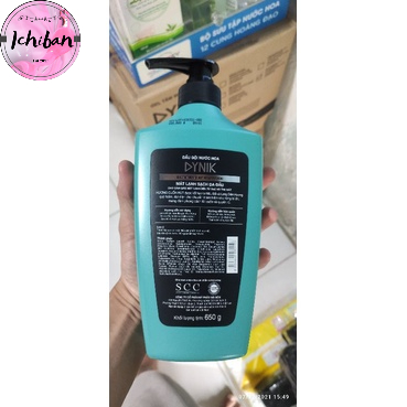 Dầu Gội Nước Hoa Nam Dynik Mát Lạnh Sạch Da Đầu 650g