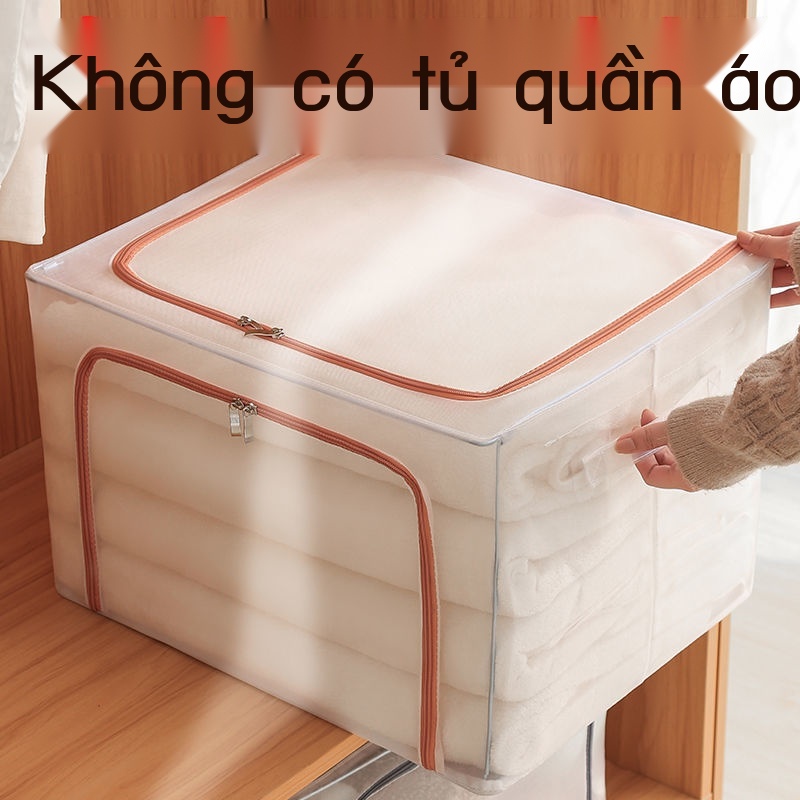 ☊Hộp đựng quần áo lớn gấp trong suốt hộp hoàn thiện ký túc xá tạo tác gia đình với khung thép