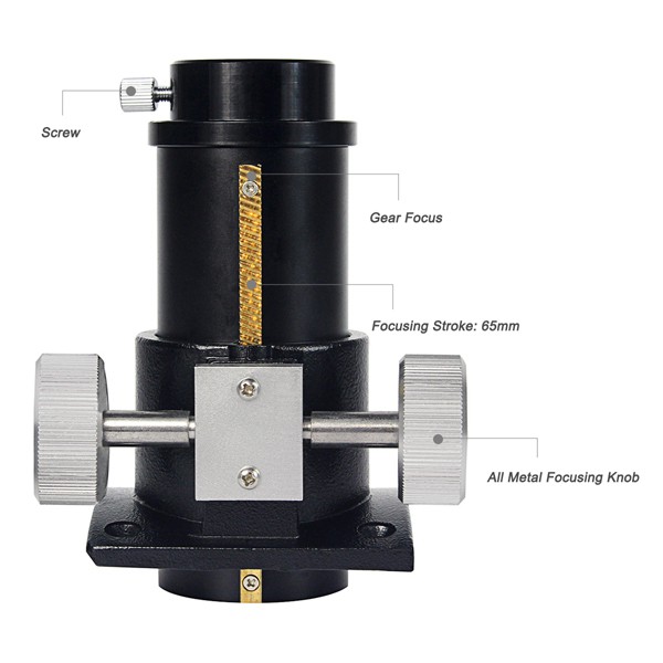 Phụ kiện lấy nét loại phản xạ Svbony SV181 1.25 giá đỡ và bánh răng R&P bằng kim loại cho Newtonian