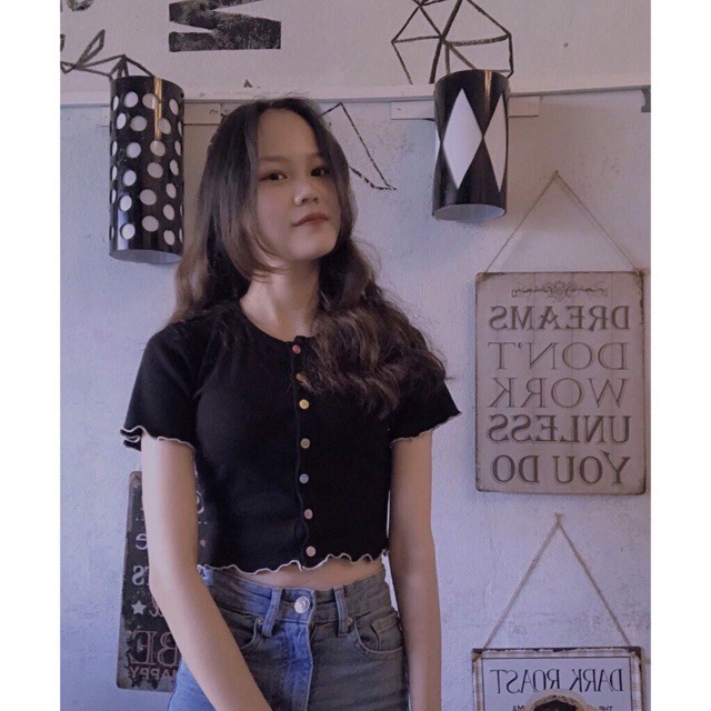 [ Mã WASTAPR giảm 10K đơn 50K] Áo Croptop Body Cuốn Biên Phối Cúc Màu Ulzzang Siêu Hot LAVUSA | BigBuy360 - bigbuy360.vn