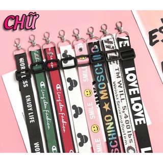 Dây đeo túi xách in chữ chất đẹp