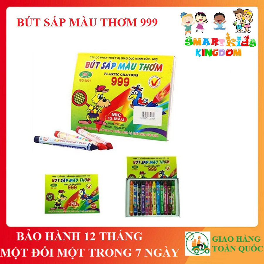 [Bút sáp cho bé] Bút sáp màu thơm 12 màu_bút màu sáp dễ dương cho bé_màu Mic 999