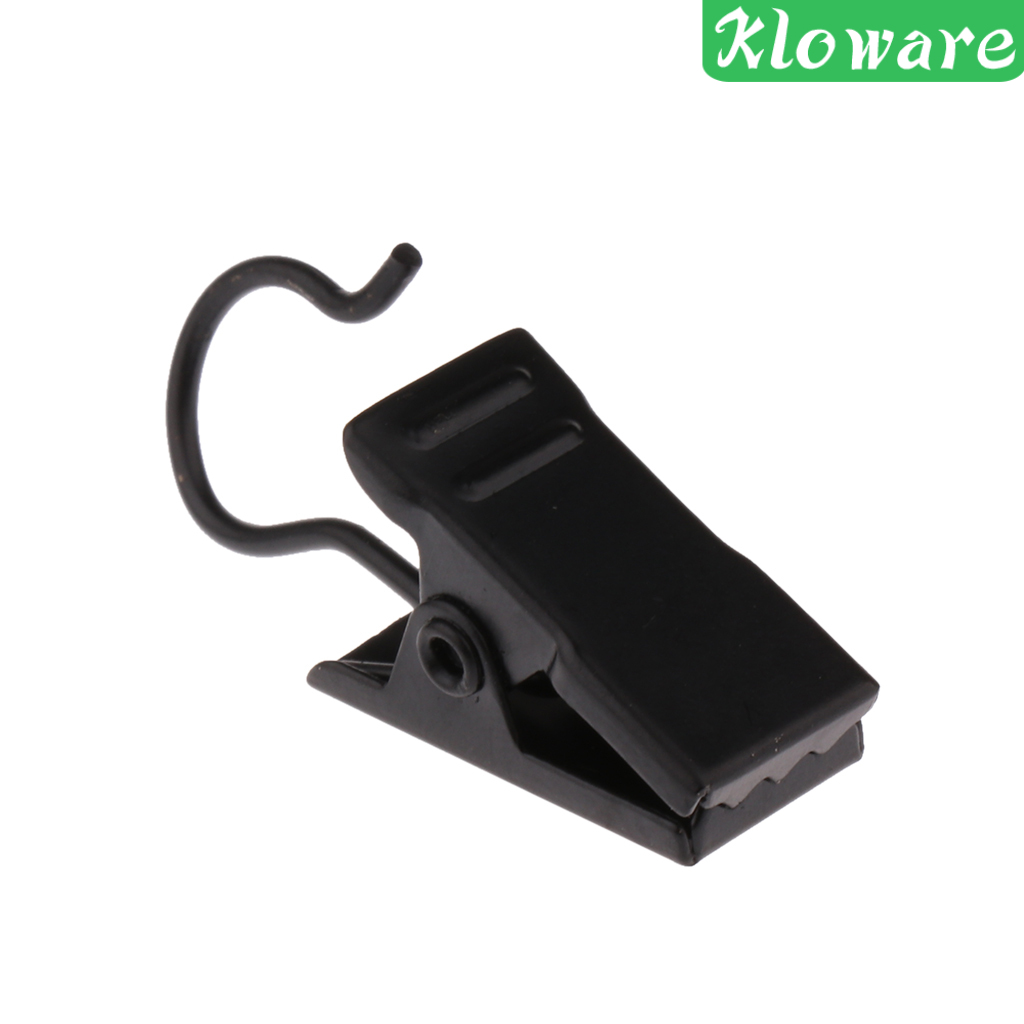 Set 10 Kẹp Giữ Rèm Cửa Bằng Thép Không Gỉ 32mm Kèm Lò Xo Màu Bạc