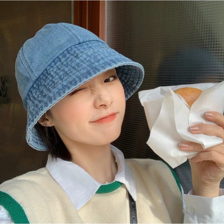 [SẴN]- Mũ nón bucket denim phong cách Ulzzang (M55)