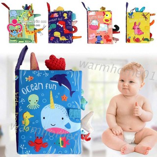 Sách Vải đuôi 3d Chủ Đề Động Vật phát triển cảm quan chất liệu Cho Bé