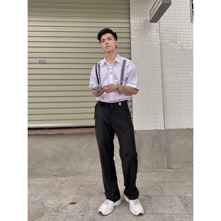 Áo Sơ Mi Cộc Tay Giả Đai