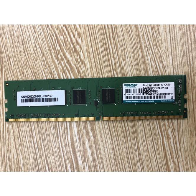 [Mã 159ELSALE hoàn 7% đơn 300K] Ram PC Kingmax 4GB DDR4 Bus 2133Mhz hàng hãng tháo máy