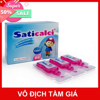 Siro Saticalci – Hỗ trợ phát triển chiều cao cho trẻ (Hộp 15 ống)