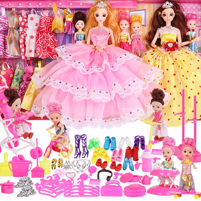 ☋✥Barbie búp bê Barbie đồ chơi cô gái trẻ em bộ lớn búp bê thị trường bán buôn mua ròng người nổi tiếng bạch tuyết