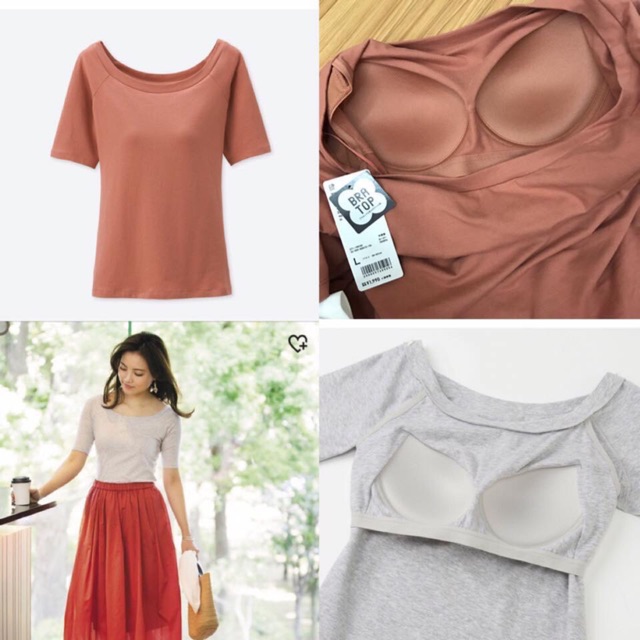 Áo Bra top cổ thuyền Uniqlo cực mềm mịn và thoải mái ^^ | BigBuy360 - bigbuy360.vn