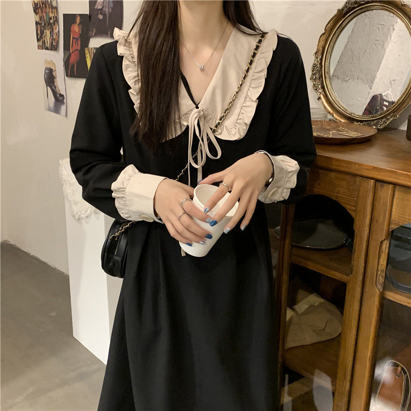 Đầm Tay Dài Cổ Chữ V Thời Trang Hàn Quốc 2020 Dành Cho Bạn Nữ | BigBuy360 - bigbuy360.vn
