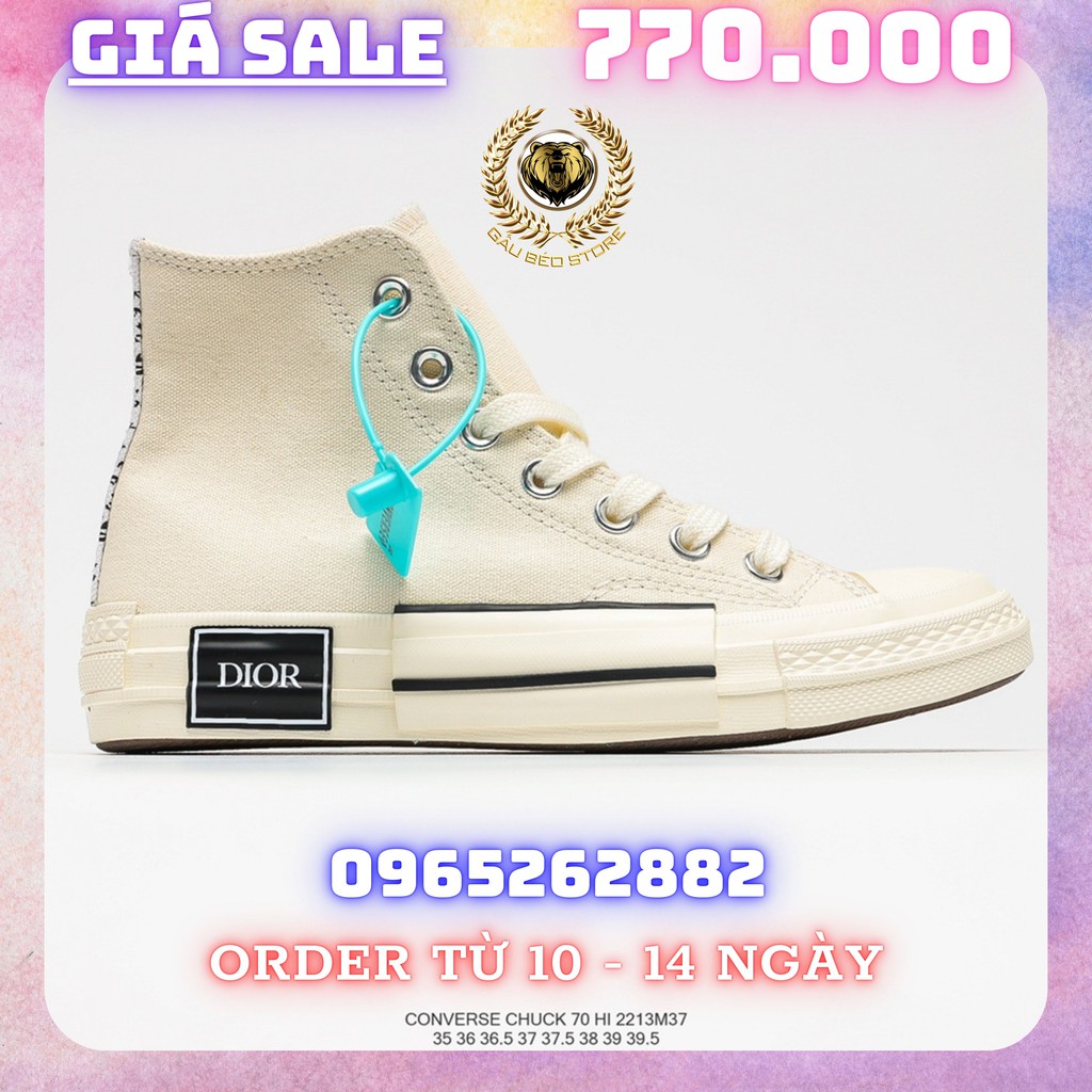 Order 1-2 Tuần + Freeship Giày Outlet Store Sneaker _Dior x Converse Chuck 70 Hi MSP: 2213M372 gaubeostore.shop