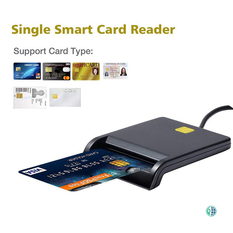 Ready Stock Type C Smart Card Reader Common Access CAC Card Reader for Sim/ATM/IC ID Cards @vn