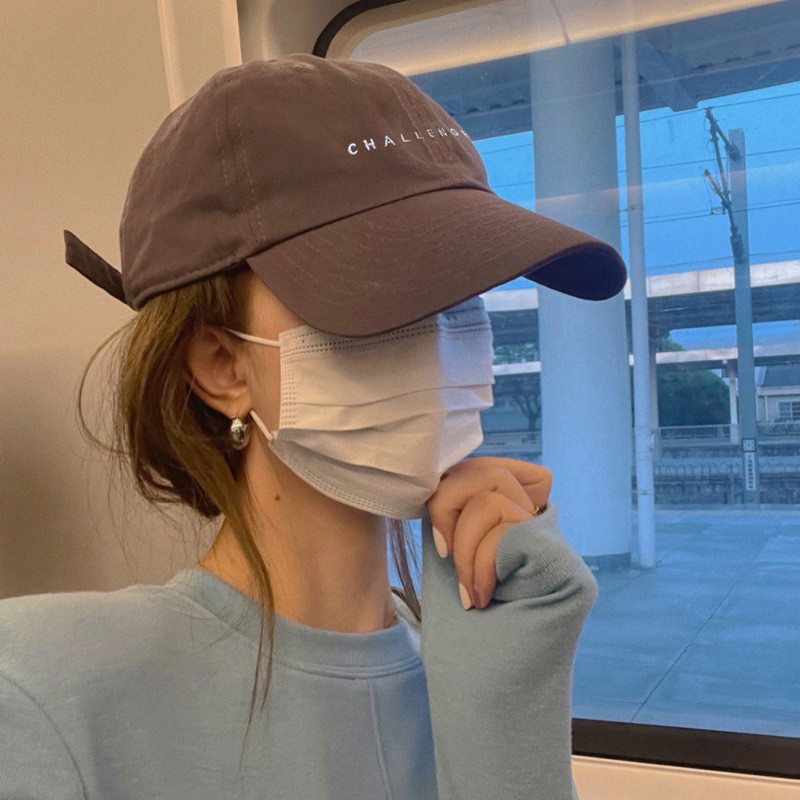 Nón Lưỡi Trai Cotton Thêu Chữ Phong Cách Hàn Quốc Thời Trang