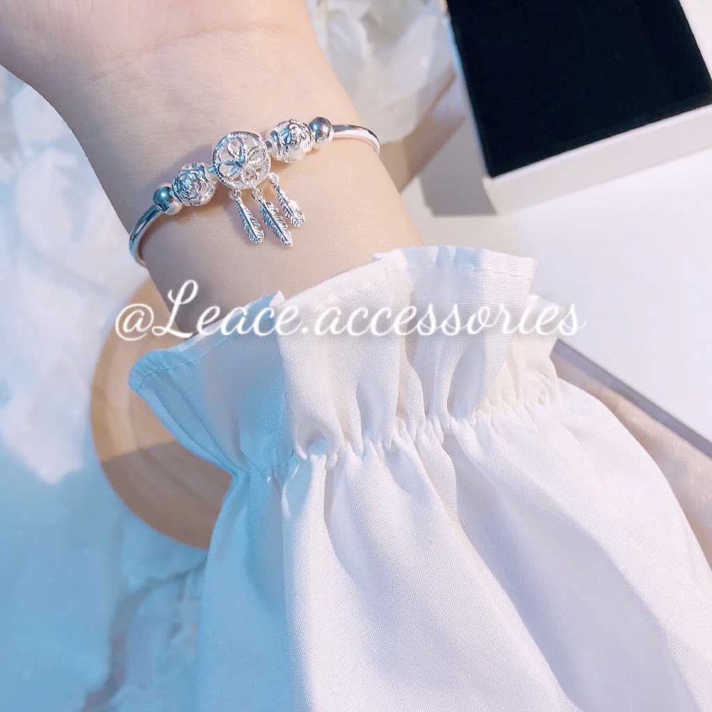 Vòng tay nữ, lắc tay hạt charm mạ bạc S999, S925 Leace.accessories