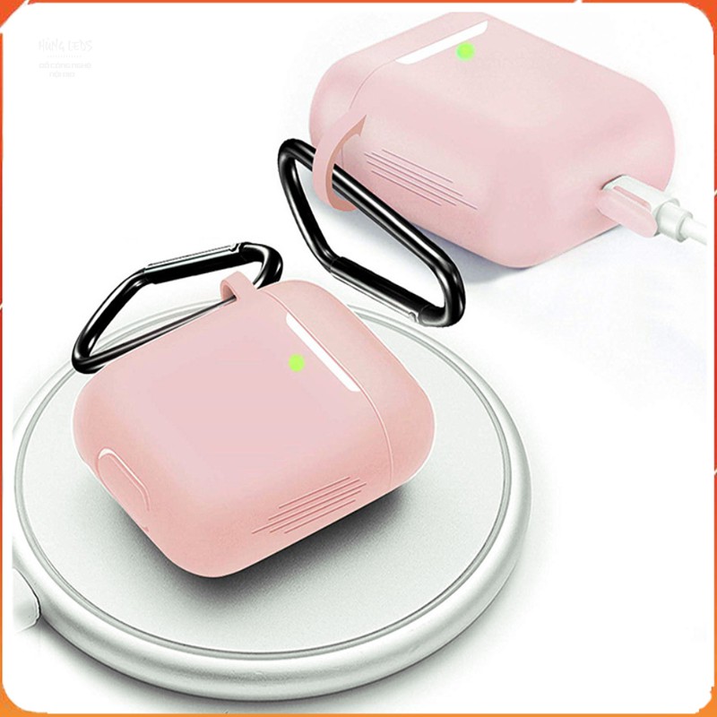 Ốp airpod 2 tặng kèm móc treo có nút chống bụi ,Case airpod 1-2 silicon siêu bền