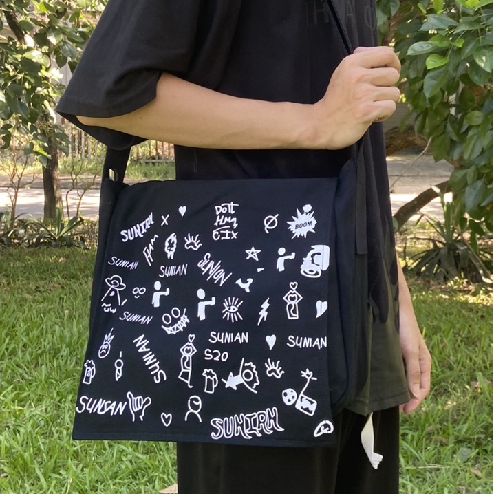Túi đeo chéo HAZIN cao cấp đi học đi chơi đựng vừa khổ a4 phong cách unisex phù hợp cả nam và nữ HZM42