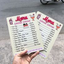 ( giá rẻ) Menu khắc - decal