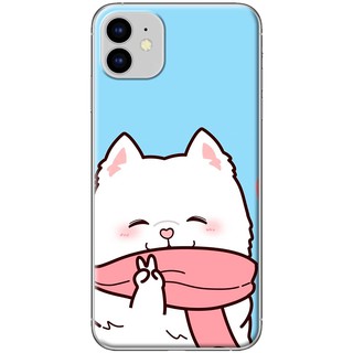 Ốp lưng IPhone 11, 11 Pro, 11 Pro Max in hình Mèo choàng khăn