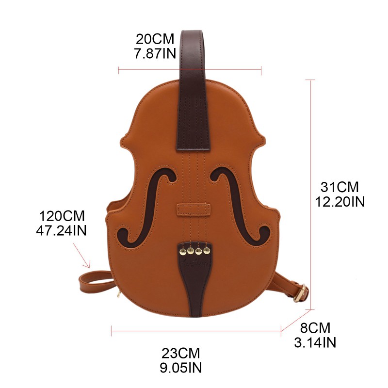 Ba Lô Da Pu Hình Đàn Violin Dài 10m
