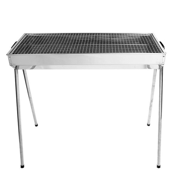 Bếp nướng than hoa chân cao inox