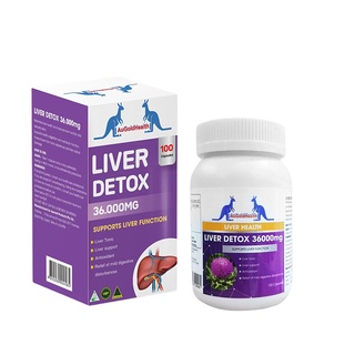 Viên Uống Giải Độc Gan Siêu Mạnh ( Dành On Cycel ) + Mát Gan Augoldhealth  Liver Detox 36000mg của Úc - 100 Viên
