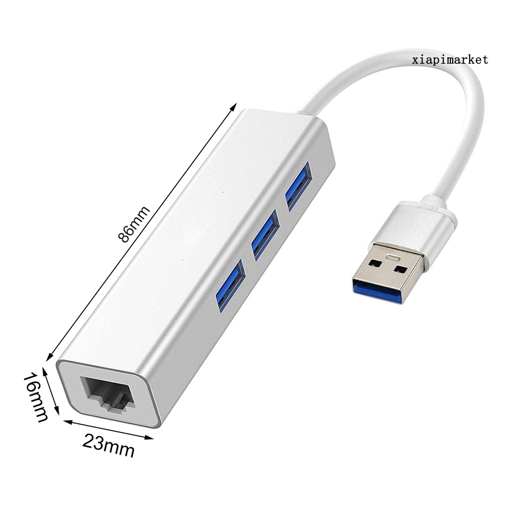 LOP_USB3.0 Wire Hub LED Indicator Design Strong Heat Dissipation 4-in-1 Widely Compatible USB Hub for Computer