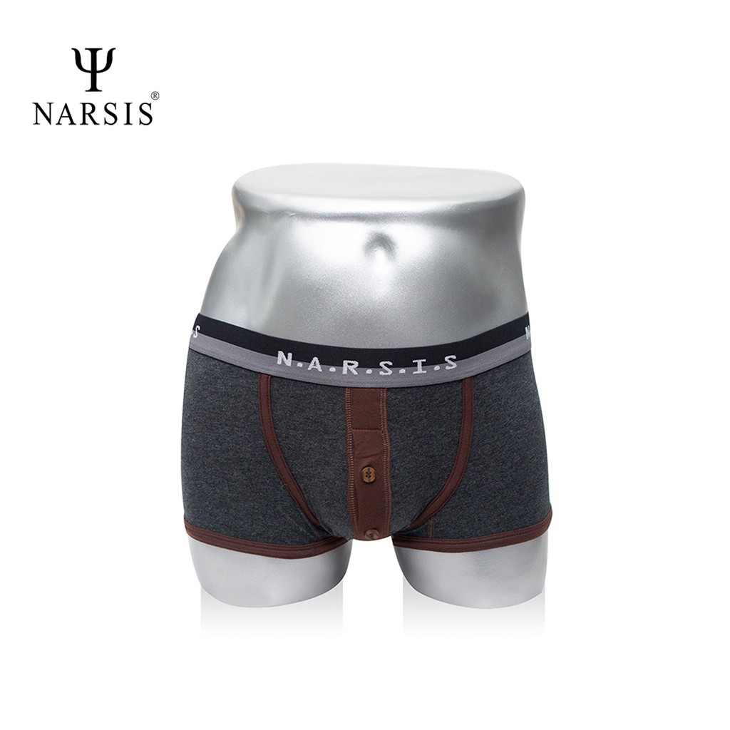 [Mã BMBAU50 giảm 7% đơn 99K] Quần Boxer Nam Narsis F3004 màu xám viền nâu