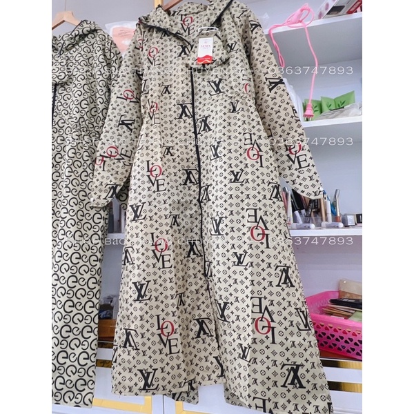 Áo Nắng Dáng Dài - Áo Đi Nắng Toàn Thân Kẻ Sọc 2 Màu 2 Lớp