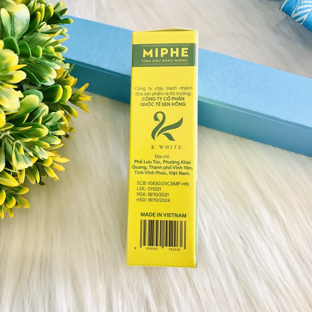 Tinh dầu răng miệng Miphe K WHITE 5ml- hỗ trợ điều trị sâu răng- hôi miệng- các vấn đề về răng miệng