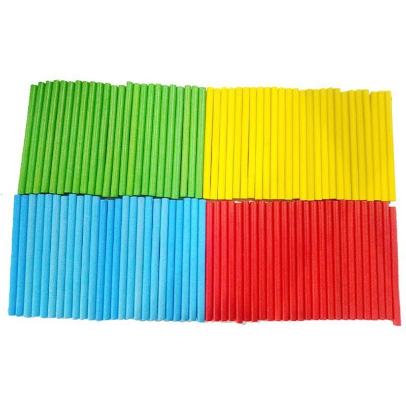 Set 100 Que Gỗ Học Toán Cho Bé