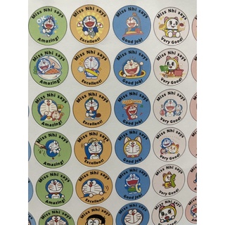 Sticker khen thưởng - mẫu Doraemon