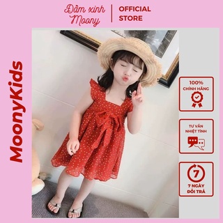 Đầm Cho Bé Gái, Váy Mùa Hè Cho Bé, Đầm Trẻ Con Maxi Phong Cách Tiểu Thư Từ 10-25 kg Hàng Cao Cấp MoonyKids