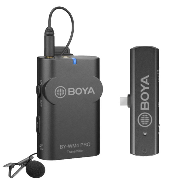 BOYA BY-WM4 Pro K5 - Hàng Chính Hãng - Mic thu âm không dây cổng Type-C | Thu cho 1 người | Dành cho điện thoại Android