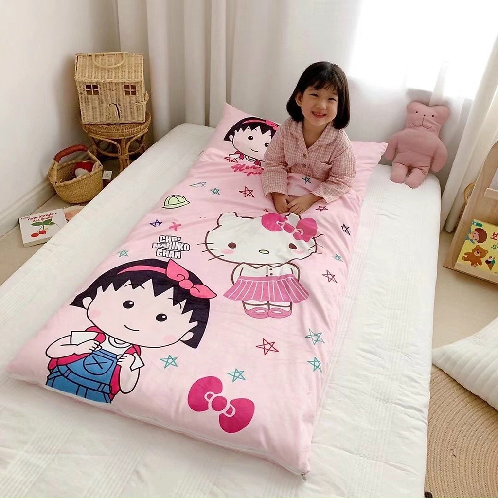 Túi Ngủ Đa Năng Cho Bé Kết Hợp 3 Trong 1 Thay Thế Chăn, Đệm Và Gối, Họa Tiết Đáng Yêu