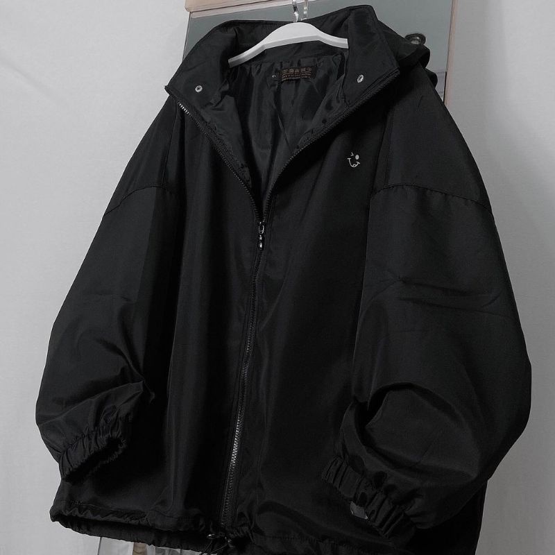 Áo khoác dù Jacket Nam Nữ UNISEX nón/mũ tháo rời phong cách ulzzang form rộng Hàn Quốc - Gin Store