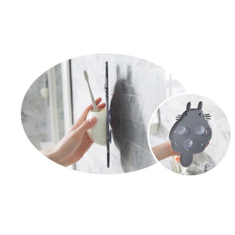 Kệ nhựa gắn tường đựng bàn chải đánh răng hình mèo Totoro dễ thương