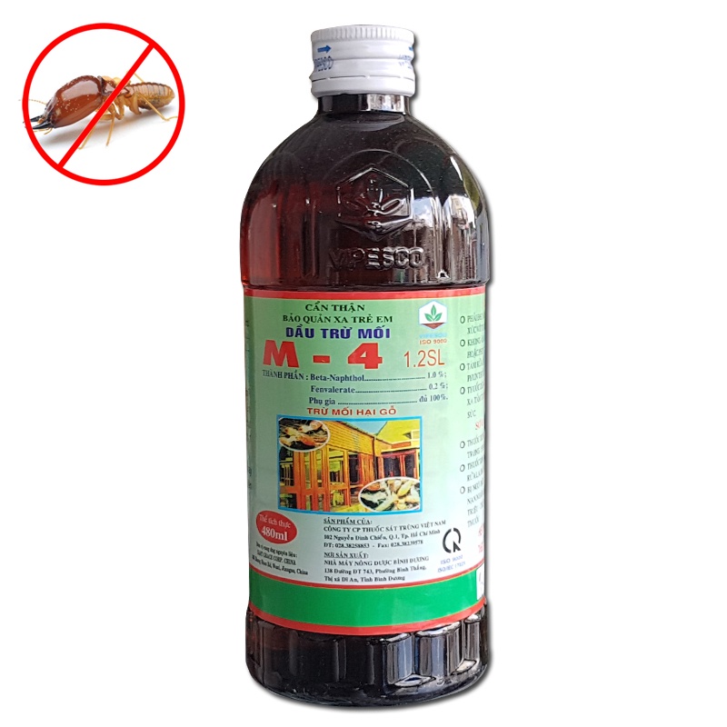 Dầu trừ mối M4 diệt mối ăn gỗ trong nhà 450ml