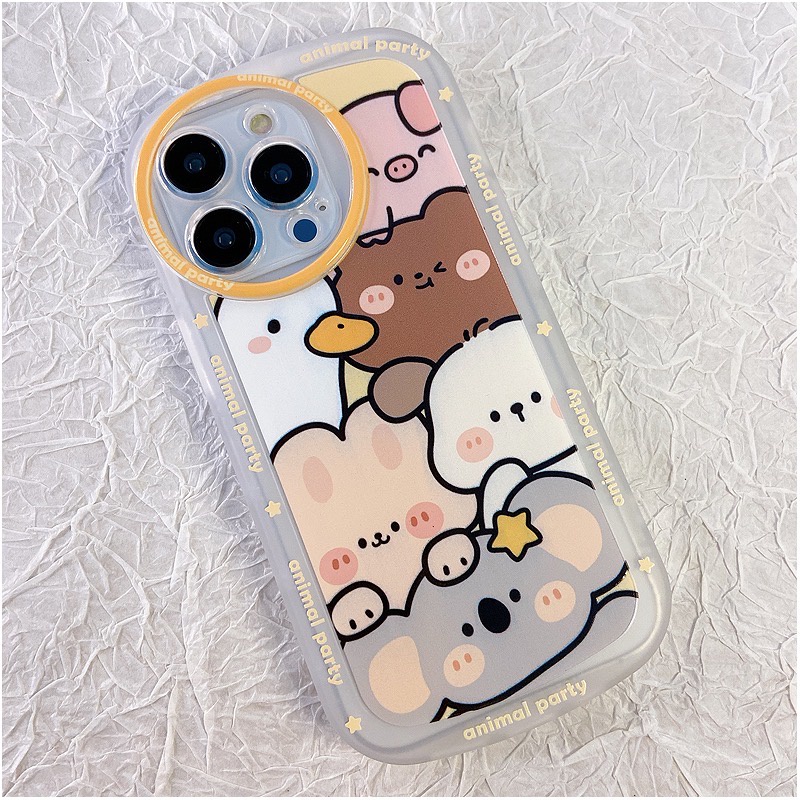 Ốp lưng iphone chống sốc Animal Party 14/14promax/13promax/13pro/13/12promax/12pro/12/11promax/11/7plus/8plus - Ina Case