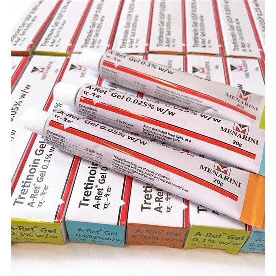 Tretinoin Ấn Độ Aret Gel 0.1%, 0.05%, 0.025% - Chống lão hóa, giảm mụn