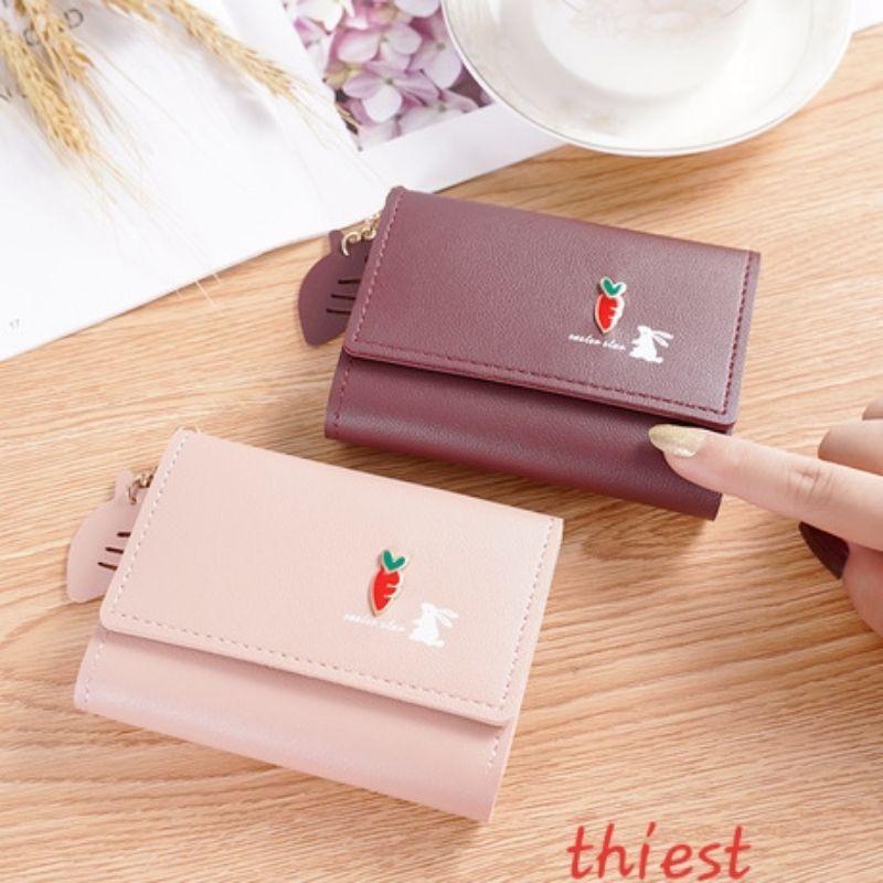 Ví nữ ,bóp nữ ngắn cầm tay hình quả cà rốt