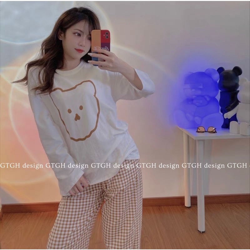 SÉT BỘ NGỦ, BỘ MĂC NHÀ HÌNH GẤU MS15772