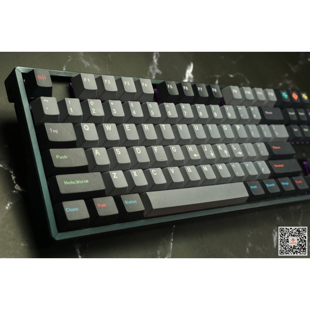 Keycap Oblivion Coder PBT profile Cherry in dyesub 129 nút cho bàn phím cơ layout 108/104/98/87/84/75/68/64/61