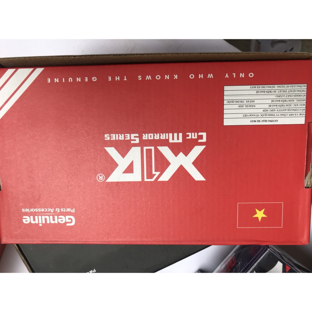 [CÓ VIDEO - CHÍNH.HÃNG] 01 Đôi gồm 2 chiếc gương 5 cạnh kính chiếu hậu X1R lắp xe máy - Mặt gương màu xanh chống chói