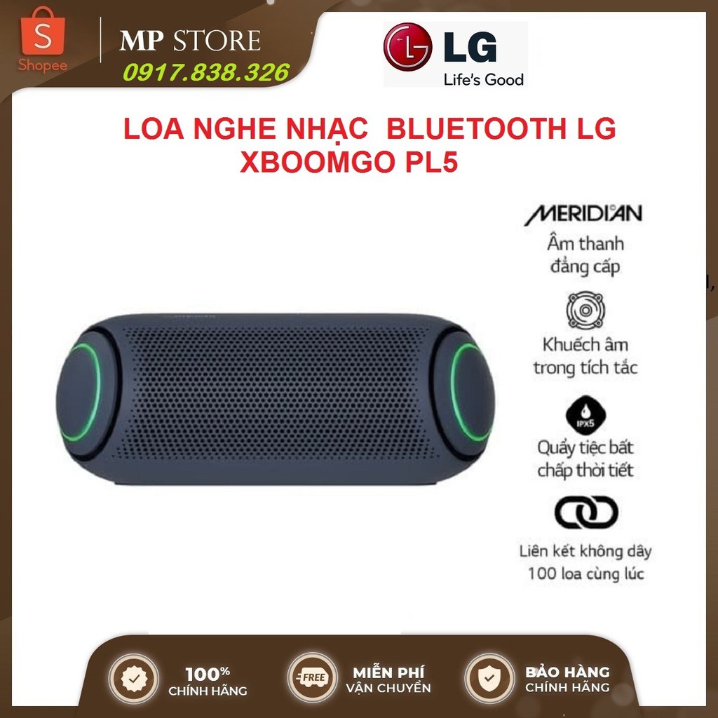 Loa Bluetooth Di Động LG XBOOMGo PL5 - Hàng chính hãng