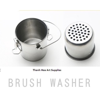 Bình rửa cọ vẽ sơn dầu [Portable Stainless steel brush washer]