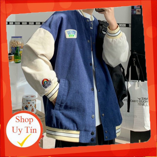 Áo Khoác Bomber Nam Nữ - Áo Khoác Kaki Unisex PUCBYThêu Vải Nhung 3 Màu Siêu Hot - LP.STORE