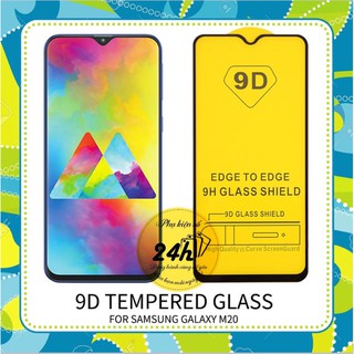 Kính cường lực Samsung M20 Full màn hình,full keo không chấm li ti